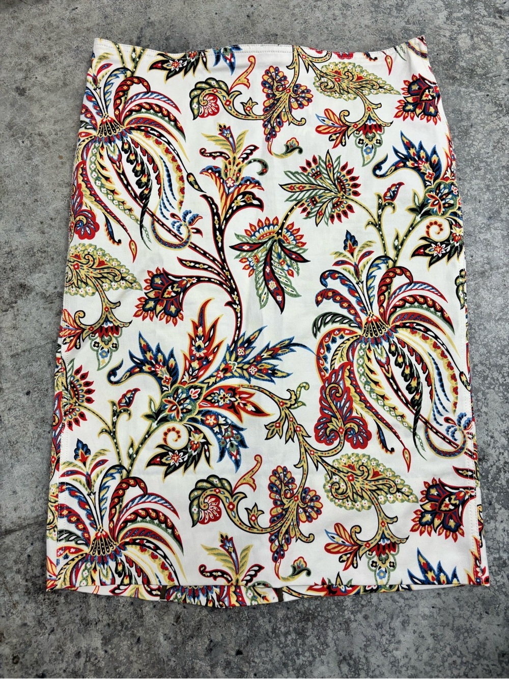Zara Woman paisley print midi pencil skirt large